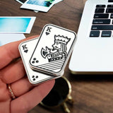 Detaliu mecanism magnetic haptic Fidget Slider Flippy Poker King, plăcuțe metalice și magneți interni, 4.8x3.6 cm
