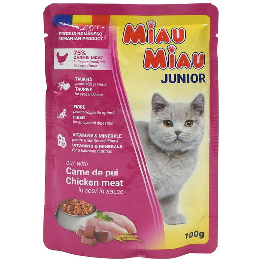 Tasak, Miau Miau Macskaeledel Szószban, 100 g Junior