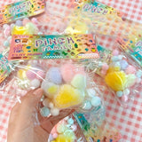 Jucarie Antistres Squishy, Vivimall, cu Revenire Lenta, Squeeze Pinch Family, Model Labuta de Pisica Pufoasa, 6x6 cm, 70g, Ambalaj Transparent, Multicolor - vivimall.ro