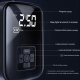 Pompa De Aer Wireless, Portabilă, 150 PSI, Pentru Anvelope Și Mingi, Baterie 2000 mAh, Afișaj Digital, 12,7 x 8,5 cm, Negru - vivimall.ro