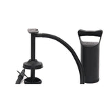 Pompa manuala pentru umflat obiecte gonflabile , colace , saltele , cu 3 adaptori pentru interconectare si furtun, negru, Vivimall - vivimall.ro