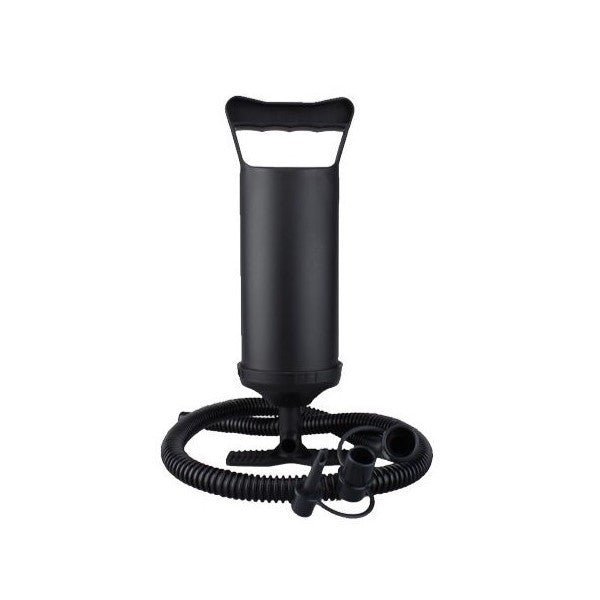 Pompa manuala pentru umflat obiecte gonflabile , colace , saltele , cu 3 adaptori pentru interconectare si furtun, negru, Vivimall - vivimall.ro