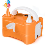 Pompa Electrica de Umflat Baloane, Vivimall, cu Doua Iesiri, 220V, Putere 400W, Accesorii petrecere, Portocaliu - vivimall.ro