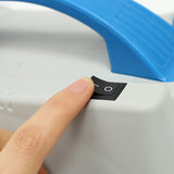 Pompa Electrica de Umflat Baloane, Vivimall, cu Doua Iesiri, 220V, Putere 680W, Accesorii petrecere, Albastru-Gri - vivimall.ro