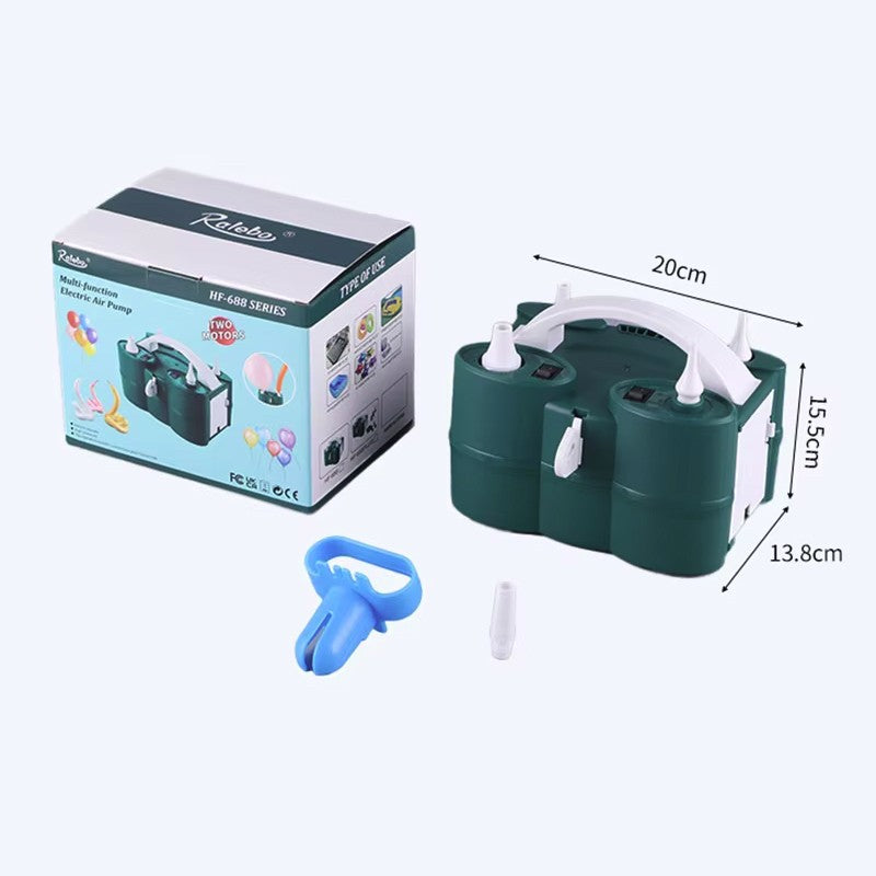 Elektromos lufipumpa, két kimenettel, tartozékokkal, 220V, teljesítmény 600W, parti kiegészítők