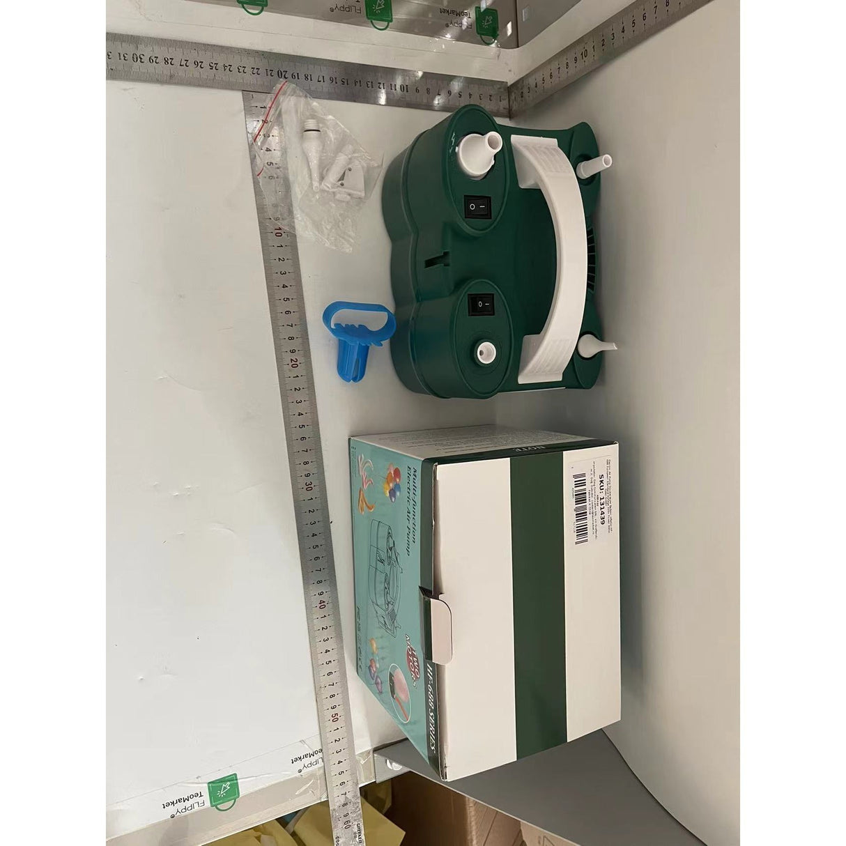 Elektromos lufipumpa, két kimenettel, tartozékokkal, 220V, teljesítmény 600W, parti kiegészítők