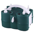 Pompă electrică de umflat baloane 600W cu două ieșiri și accesorii incluse, culoare verde, vedere frontală