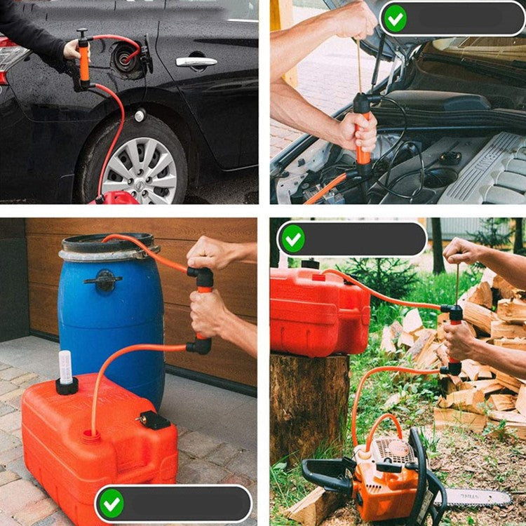 Pompa Manuala pentru Combustibil, Vivimall, Pompa pentru Lichide, din Plastic Rezistent,  Debit 5L per minut, 23 × 20 × 3 cm, 380 gr, Rosu - vivimall.ro