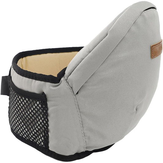 Port-Bebe Ergonomic Ajustabil cu Scaun, 3 Pozitii, Bumbac Respirabil, pentru Copii 0-3 Ani, 20 kg Maxim, 25 x 22 x 18 cm, Gri - vivimall.ro