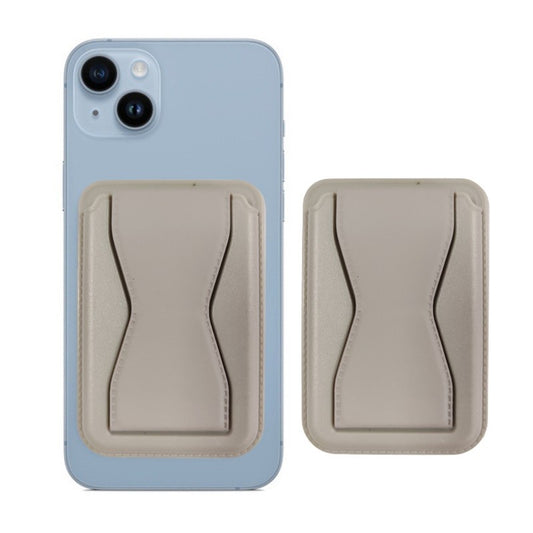 Portofel Vivimall MagSafe pentru carduri cu suport integrat, Gri - vivimall.ro