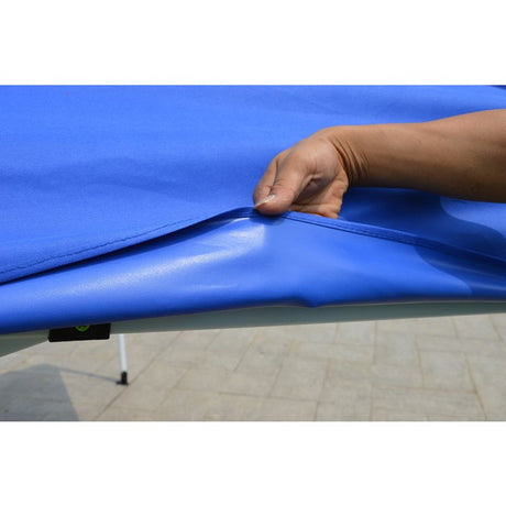 Prelata/Copertina Pentru Acoperis Cort Tip Pavilion 3 X 3 M, Impermeabila, Invelis Din Material Textil Oxfort 700D, Cauciucat Albastru - vivimall.ro