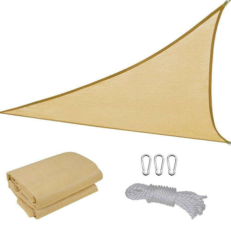 Prelata De Soare/ Copertina De Tip Parasolar Pentru Terasa Si Gradina, Triunghiulara, Galbena - vivimall.ro