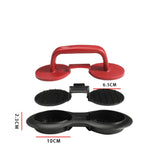 Presa dubla pentru hamburgeri 2 in 1, forma si presa, cu maner, material ABS, 20x10 cm, 140 g, negru, Resigilat - vivimall.ro