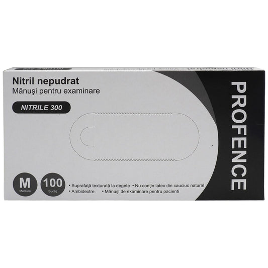 Profence Nitril kesztyű púdermentes fekete 100 db M