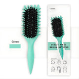 Perie Profesionala pentru Definirea Buclelor,Flippy, pentru Par Cret, Multifunctională, Verde