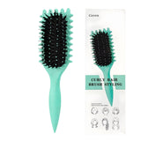 Perie Profesionala pentru Definirea Buclelor,Flippy, pentru Par Cret, Multifunctională, Verde