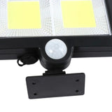 Lampa solara Vivimall cu senzor de miscare, 108 COB LED, 2 grile, ip65, negru - vivimall.ro
