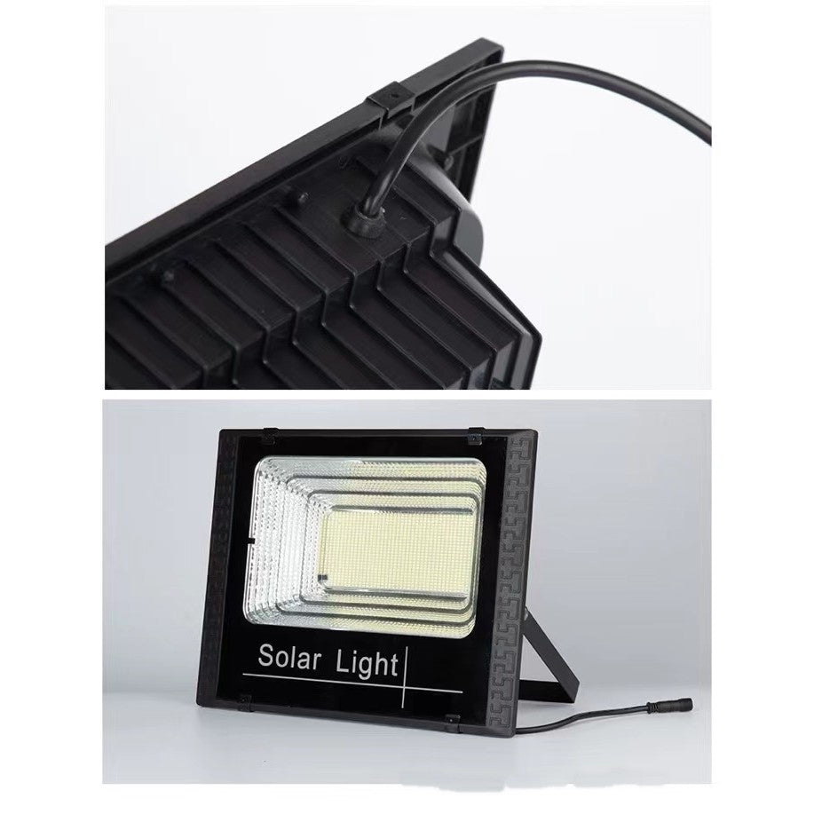 Proiector Led Smd 800W Cu Incarcare Solara, Panou Solar, Cu Telecomanda, Suport Prindere, Material Abs, 20Ah, 966 Led-Uri, Temperatura Culoare 6500K, 32X26X9 Cm, Negru - vivimall.ro