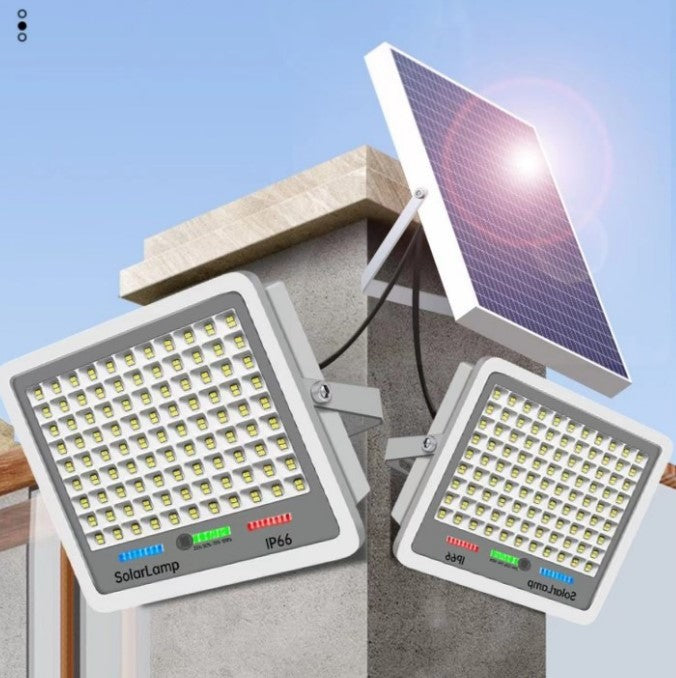 LED reflektor napelemmel 216 LED | EcoLumen 2