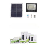 Proiector Led/Lampa Solara De Exterior, 20 Cm X 25 Cm, Rezistent La Apa Ip67, Cu Panou Solar, 220 Led Smd, 100W, Senzor De Lumina, Timer, Cu Telecomanda, 2 Moduri De Iluminat, Kit Montaj Inclus, Lumina Rece - vivimall.ro