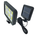Lampa Solara LED 120 COB, Vivimall, 6 Grile, Senzor de Lumina si Miscare, Lungime Cablu 4.8 m, Lumina Alba - vivimall.ro