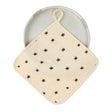 Prosop Absorbant, Vivimall, din Bumbac, 25 x 25 cm, Model Stelute, cu Agatatoare, Bej - vivimall.ro