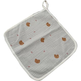 Prosop Absorbant, Vivimall, din Bumbac, 25 x 25 cm, Model Ursuleti, cu Agatatoare, Crem - vivimall.ro