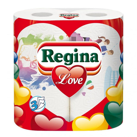 Prosop de Hârtie Regina Love 3 Strat 2 Role - Absorbție Excelentă