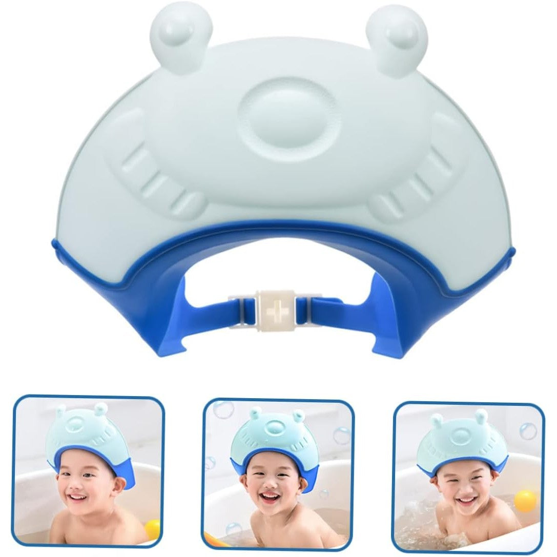 Viziera De Protectie Baie Pentru Copii, Fippy, Model Broasca, Dimensiune Ajustabila, Durabil, Usor De Curatat, Impotriva Samponului, Pentru Ochi Si Urechi, Tpe+Pp, 24X23 Cm - vivimall.ro