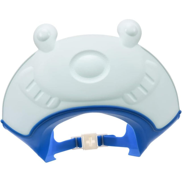 Viziera de Protectie Baie Pentru Copii, Fippy, Model Broasca, Dimensiune ajustabila, Durabil, Usor de curatat, Impotriva Samponului, pentru Ochi si Urechi, TPE+PP, 24x23 cm, Albastru - vivimall.ro