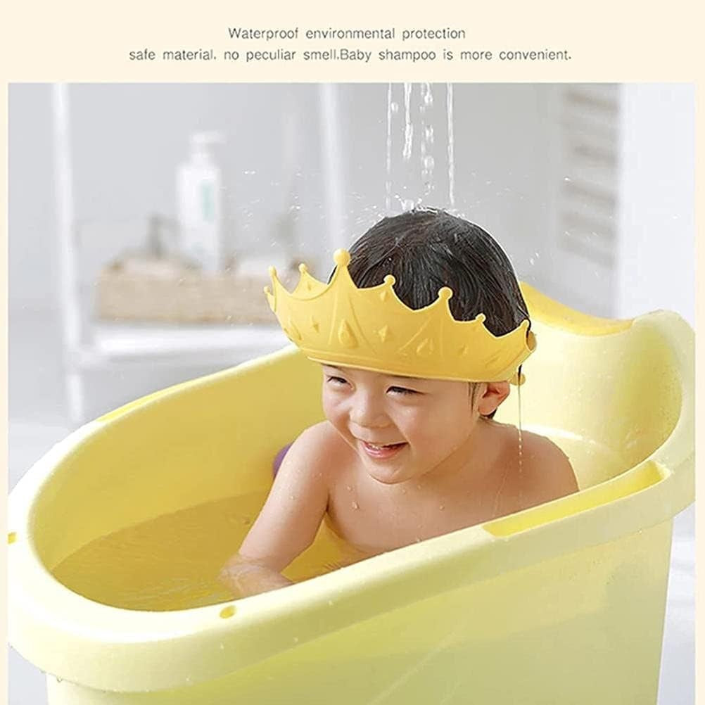 Viziera De Protectie Baie Pentru Copii, Fippy, Model Coroana, Dimensiune Ajustabila, Durabil, Usor De Curatat, Impotriva Samponului, Pentru Ochi Si Urechi, Tpe+Pp, Galbena - vivimall.ro