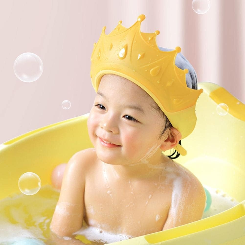 Viziera De Protectie Baie Pentru Copii, Fippy, Model Coroana, Dimensiune Ajustabila, Durabil, Usor De Curatat, Impotriva Samponului, Pentru Ochi Si Urechi, Tpe+Pp, Galbena - vivimall.ro