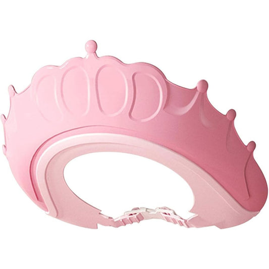 Viziera de Protectie Baie Pentru Copii, Fippy, Model Coronita, Dimensiune ajustabila, Durabil, Usor de curatat, Impotriva Samponului, pentru Ochi si Urechi, TPE+PP, 24x22 cm, Roz - vivimall.ro