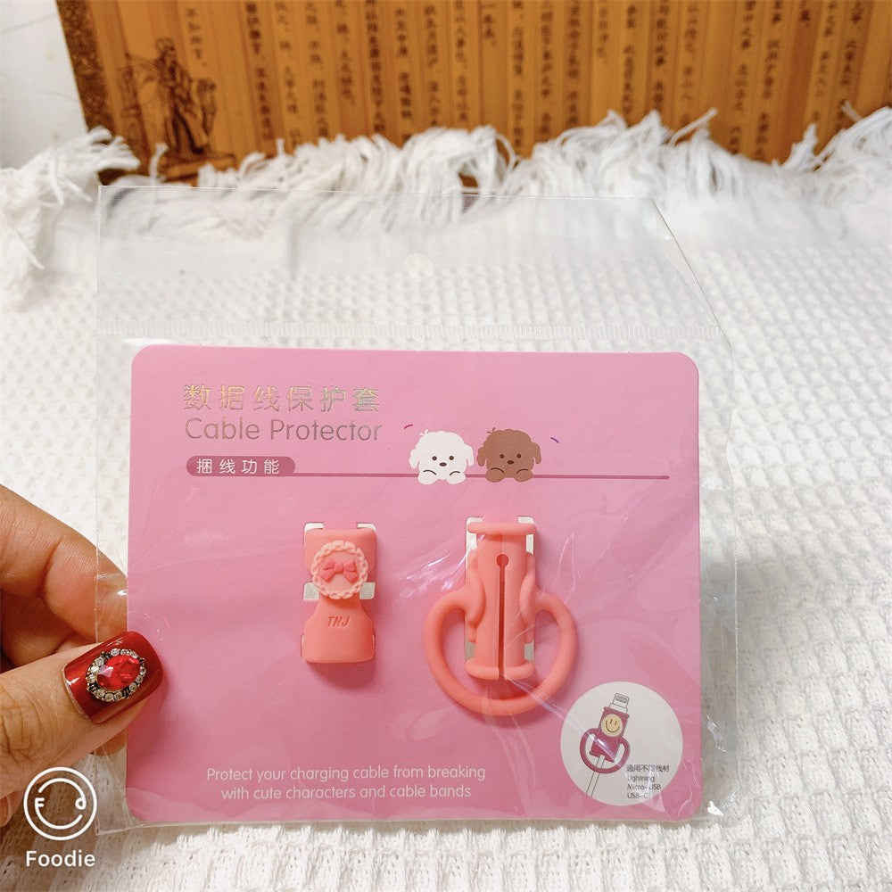 Protectie cablu USB Flippy, din silicon, model 5, multicolor - vivimall.ro