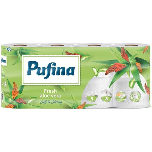 Pufina WC papír 8 tekercs 3 réteg Aloe