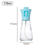 Pulverizator pentru Ulei, Vivimall, Pulverizator din Sticla pentru Otet sau Alte Lichide de Gatit, Simplu Reincarcabil, Multifunctionale, 17.3 x 5.6 cm, Capacitatea 170 ml, Albastru - vivimall.ro
