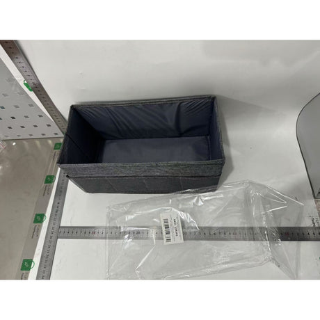 Cutie Depozitare cu Cadru Metalic, Vivimall, pentru Bucatarie, snacksuri, pliabila din poliester Oxford, 30 x 15 x 15 cm Gri - vivimall.ro