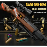 Pusca de Jucarie 98K Ultrarealista, Vivimall, Manuala, cu Luneta, 10 de Proiectile din Spuma Moale, 5 Cartuse, 103 cm, 14 ani+, Maro - vivimall.ro