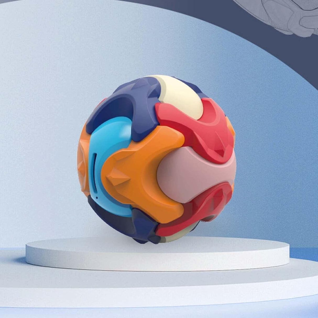 Pusculita Sub Forma de Minge, Vivimall, de Construit, se Asambleaza/Dezasambleaza, din Plastic, 16.5x16.5x16.5, Multicolor - vivimall.ro