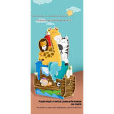 Puzzle 3D pentru copii, Vivimall, Arca lui Noe, 12 piese, carte cu povestea lui Noe si animalele de pe arca, Joc distractiv, + 3 ani - vivimall.ro