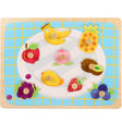 Puzzle Montessori din Lemn pentru Copii, Vivimall, 3D, 0-3 Ani, Model Fructe, Educativ, Intuitiv, Creativ, 9 Piese, 30x22.5x0.8 cm, Multicolor - vivimall.ro
