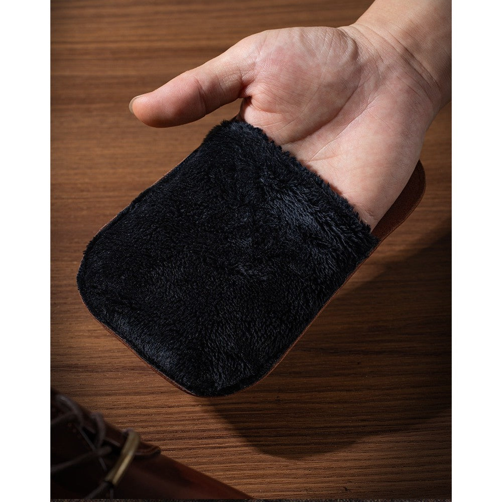 Manusa de Lustruit Pantofii, Flippy, din PVC, 18.2 x 12 x 10.8 cm, Imitatie de Lana, Maro - vivimall.ro