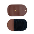 Mănușă de lustruit pantofi Vivimall din PVC maro cu imitație de lână, vedere frontală, 18.2 cm