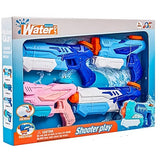 Set 4x Pistol cu Apa pentru Copii, Vivimall, 6ani+, Albastru+Roz, 300 ML - vivimall.ro