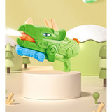 Pistol cu Apa pentru Copii, Rezervor, Pentru Piscina/Plaja, Vivimall, 6ani+, Triceratops, 3 duze, Verde, 1330ML - vivimall.ro