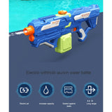 Pistol cu Apa pentru Copii, Rezervor 600ml, Vivimall, 14ani+, cu baterie 1200mAh, Electric Burst, Albastru/Verde, 800ML - vivimall.ro
