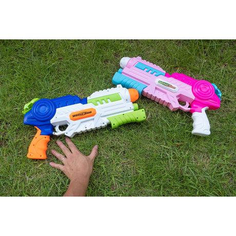 Set 2x Pistol cu Apa pentru Copii, Rezervor, Pentru Piscina/Plaja, Vivimall, 6ani+, Roz + Albastru, 1000 ML - vivimall.ro