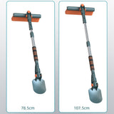 Racleta Auto pentru Zapada cu Doua Capete, Vivimall, Dezapezire Masina, cu Maner Lung, Ergonomica, Detasabila, pentru Geamuri si Caroserie, Usor de Utilizat, 48 cm- 78 cm, Verde Inchis - vivimall.ro