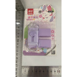 Radiera, Vivimall, Model Labuta de Pisica, cu 2 Rezerve, Reglare Pull-Push, din Cauciuc, Mov - vivimall.ro