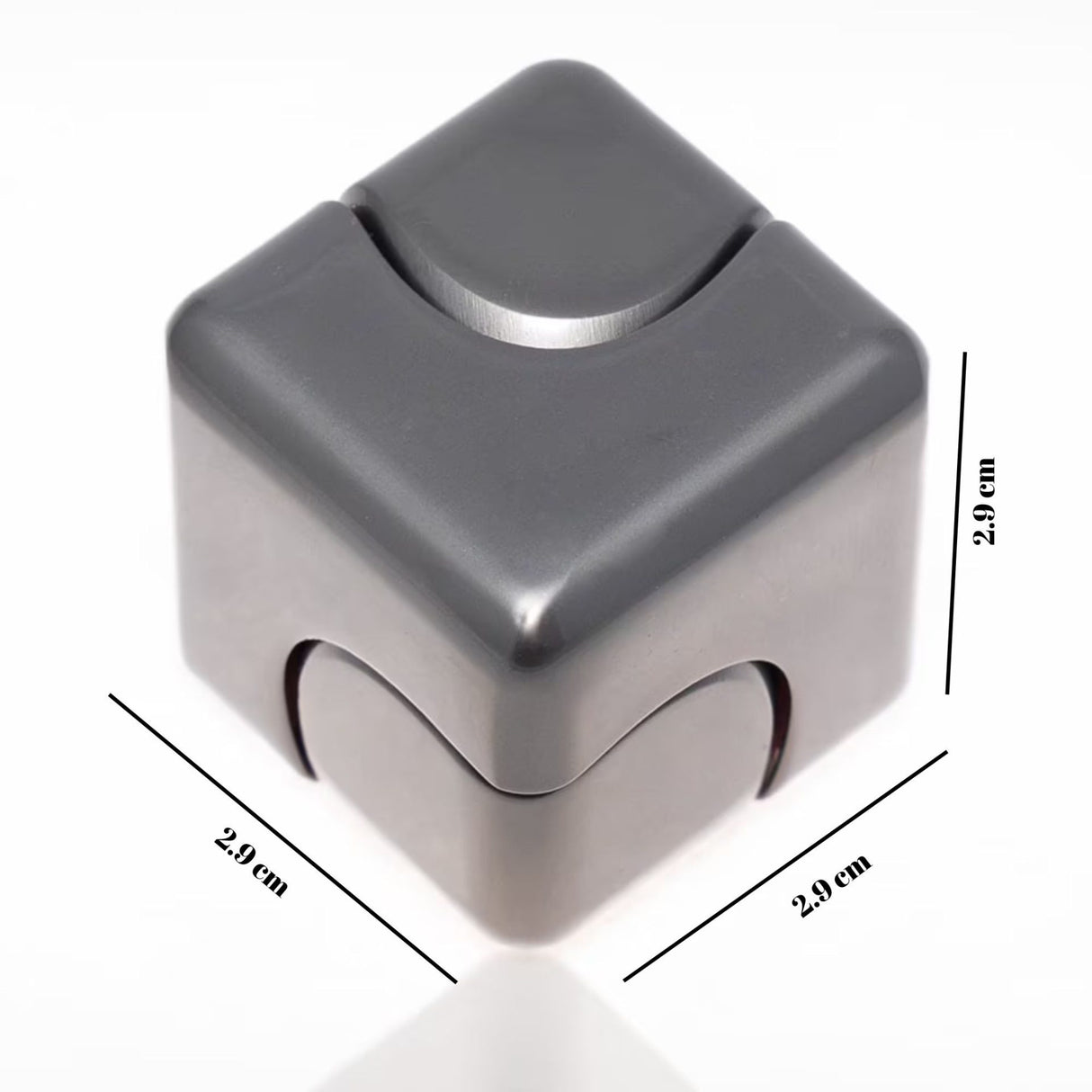 Fidget spinner Flippy dezasamblat în două piese magnetice independente, aliaj zinc CNC